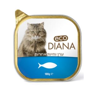 קופסת שימורים לחתולים בטעם סלמון פטה של דיאנה