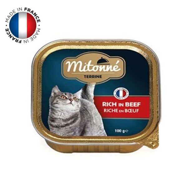 חפיסת מעדן לחתולים בטעם בשר בקר של מיטונה