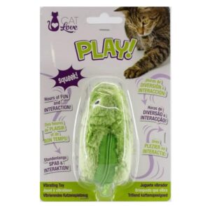 צעצוע לחתול בצורת זחל רוטט עם סוללה