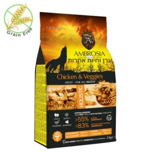 שק מזון אמברוסיה לכלבים בטעם עוף
