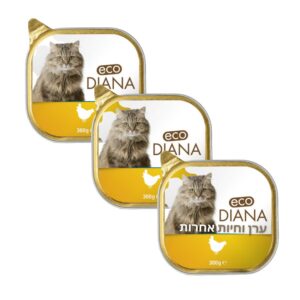 מזון רטוב לחתולים במבצע פטה עוף 300 גרם של חברת eco diana